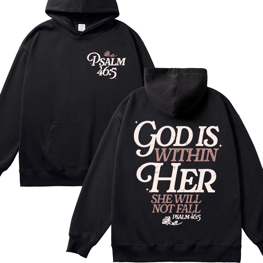 God Is Within Her She Will Not Fall Unisex Cotton Hoodie