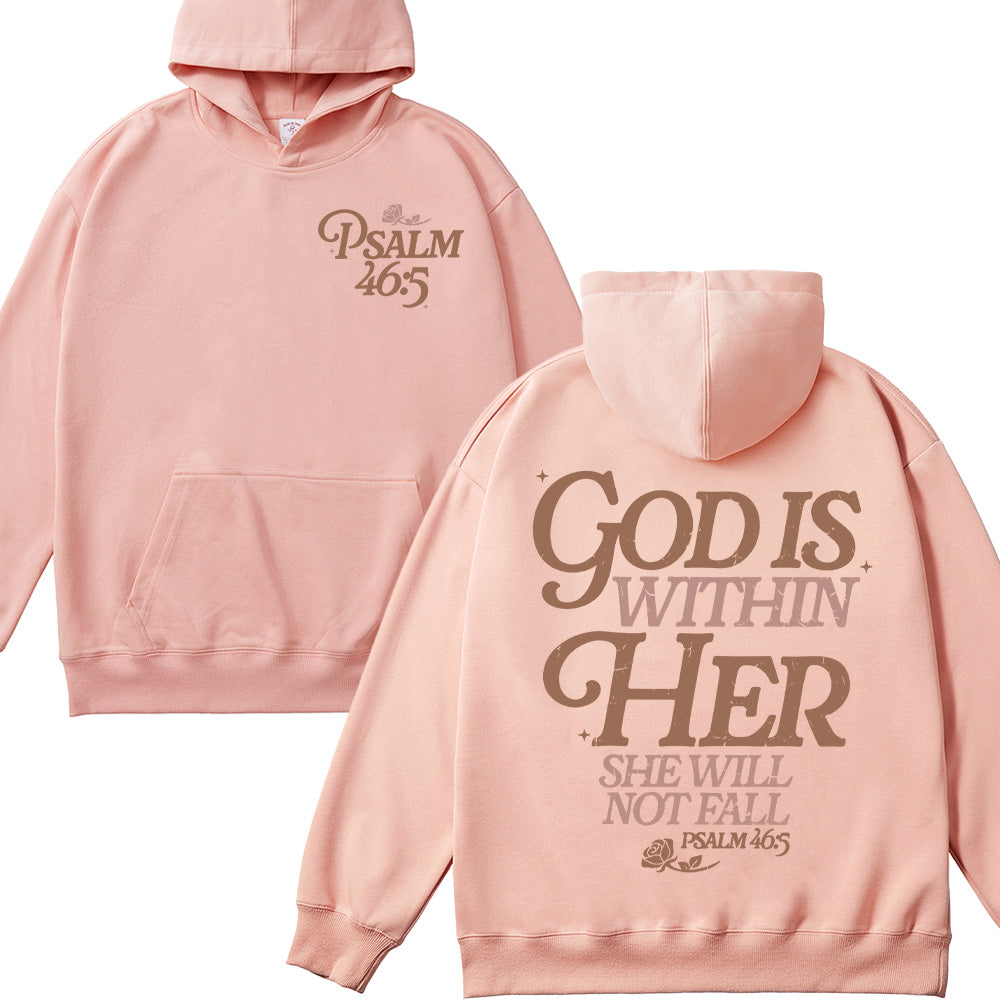 God Is Within Her She Will Not Fall Unisex Cotton Hoodie