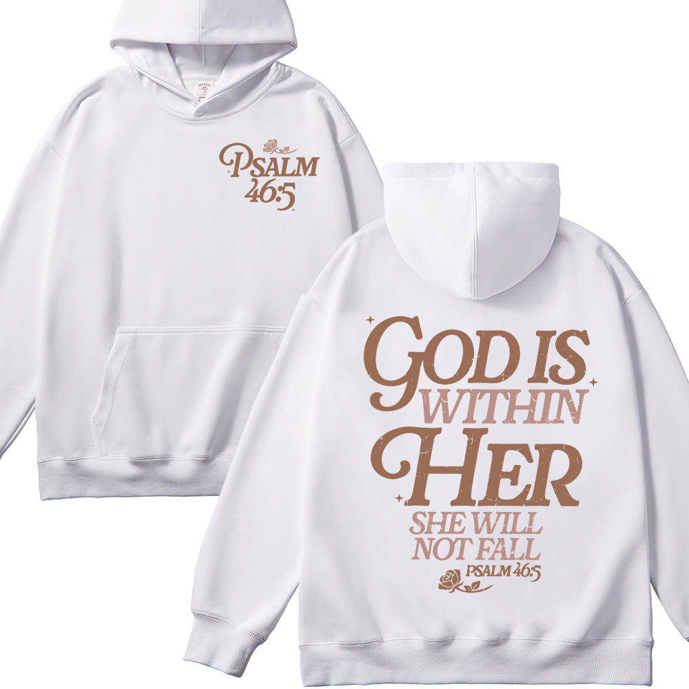 God Is Within Her She Will Not Fall Unisex Cotton Hoodie
