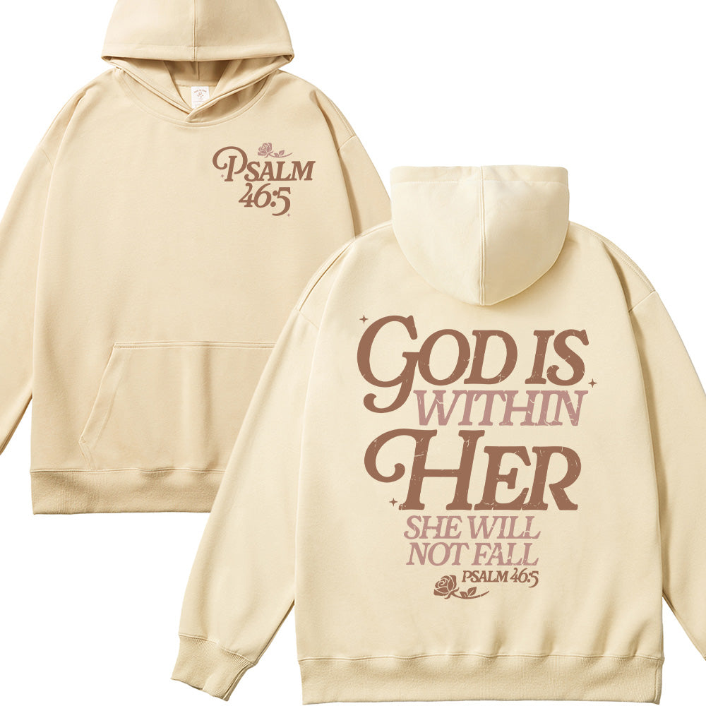 God Is Within Her She Will Not Fall Unisex Cotton Hoodie