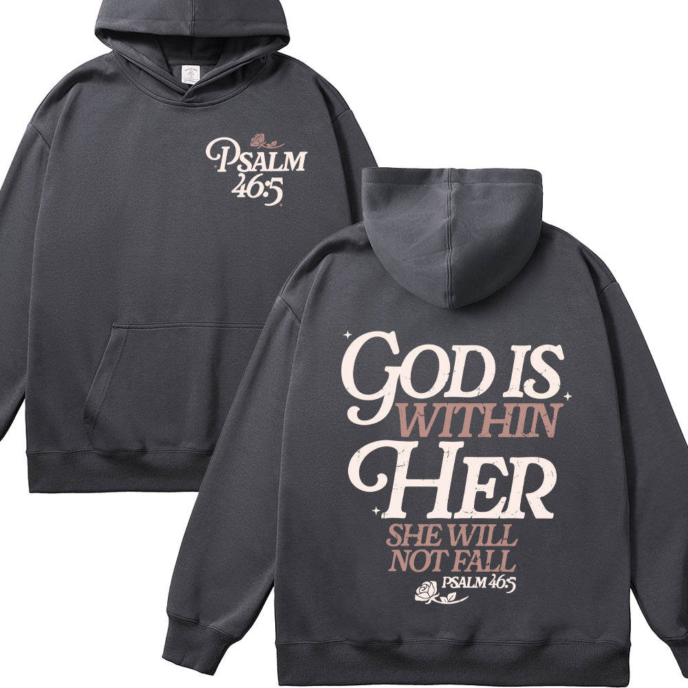 God Is Within Her She Will Not Fall Unisex Cotton Hoodie