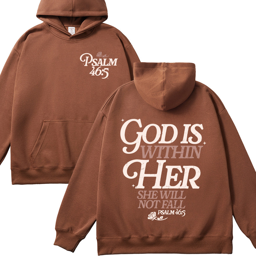 God Is Within Her She Will Not Fall Unisex Cotton Hoodie