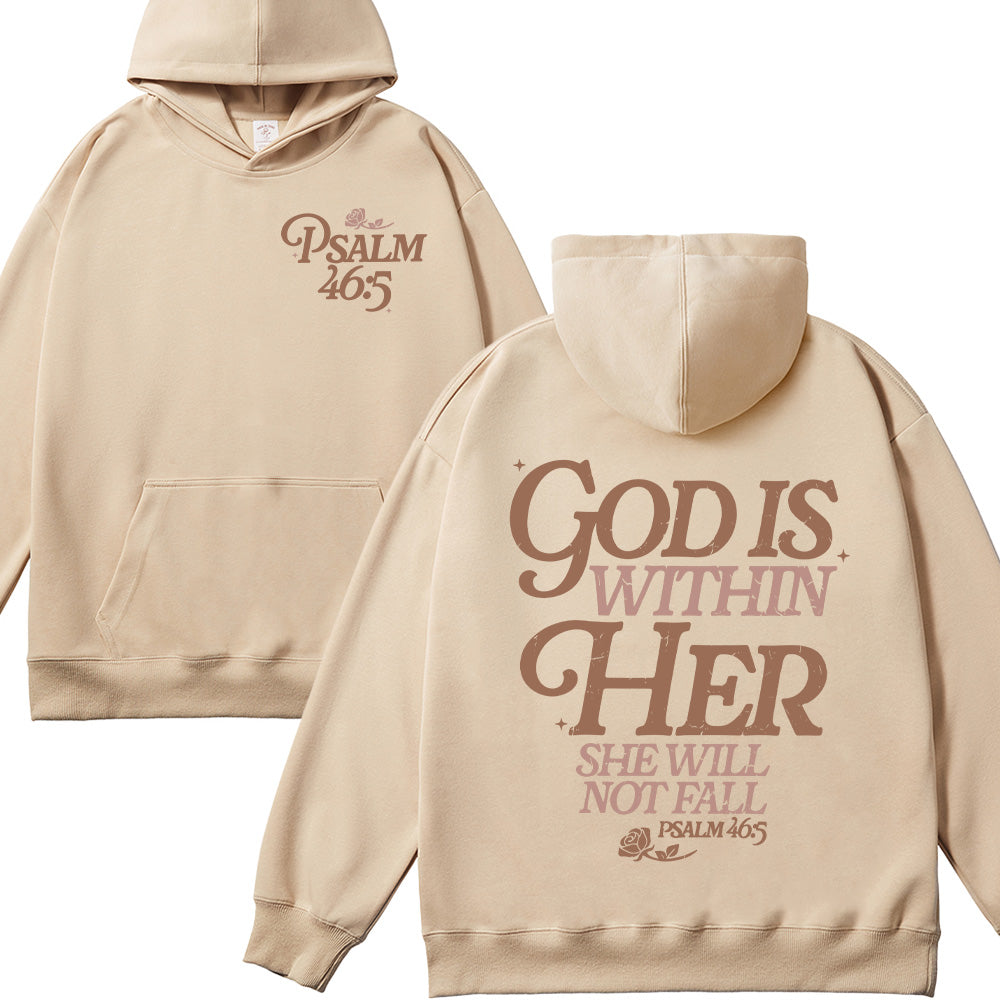 God Is Within Her She Will Not Fall Unisex Cotton Hoodie