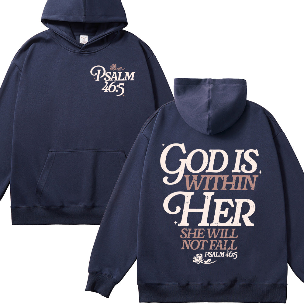 God Is Within Her She Will Not Fall Unisex Cotton Hoodie