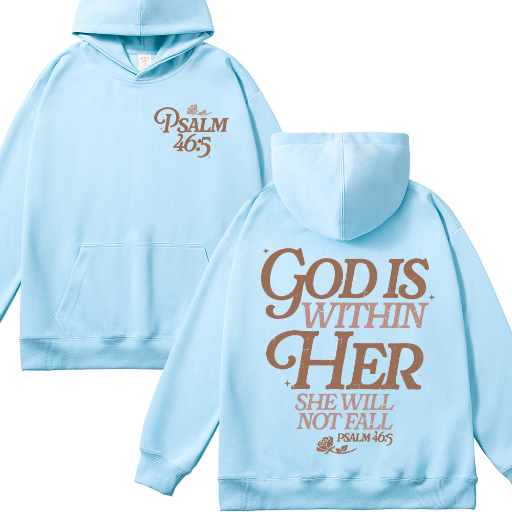 God Is Within Her She Will Not Fall Unisex Cotton Hoodie