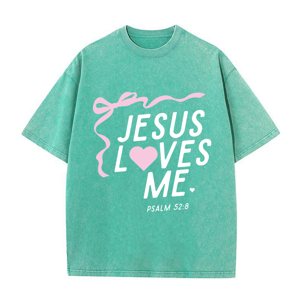 Jesus Loves Me Washed Unisex T-Shirt