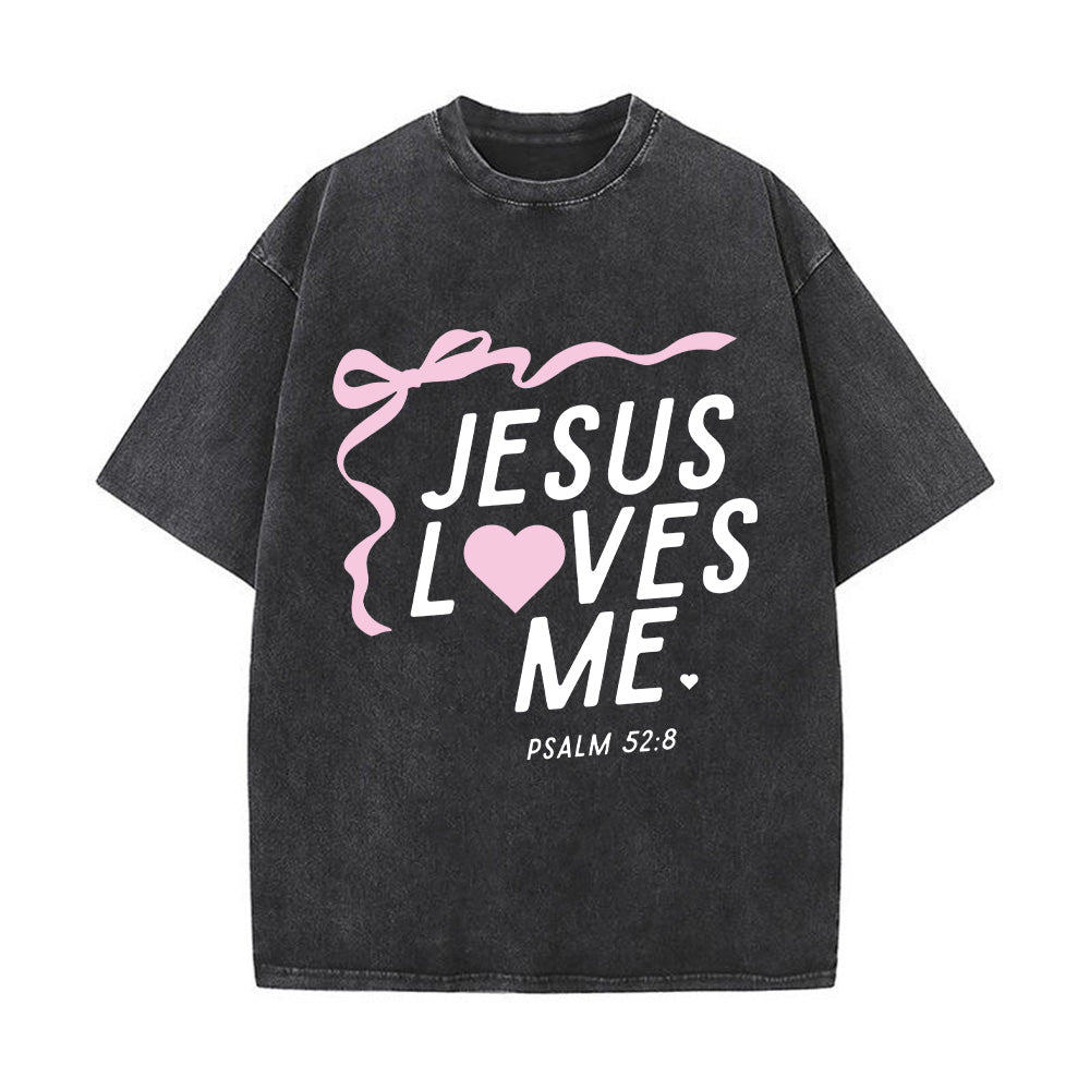 Jesus Loves Me Washed Unisex T-Shirt
