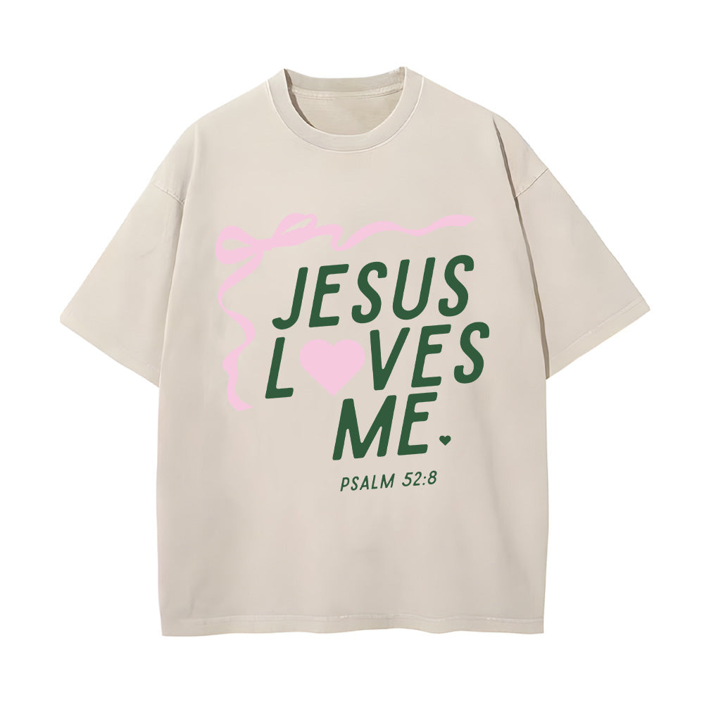 Jesus Loves Me Washed Unisex T-Shirt