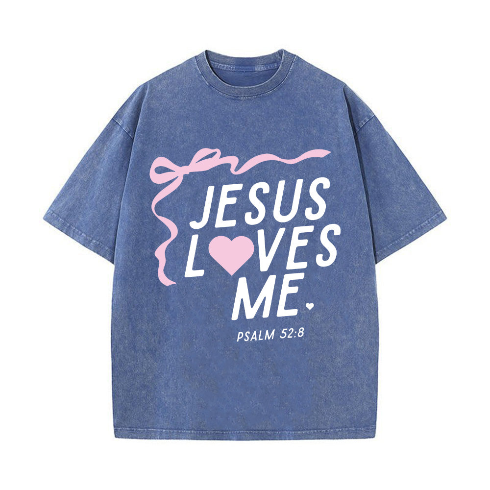 Jesus Loves Me Washed Unisex T-Shirt