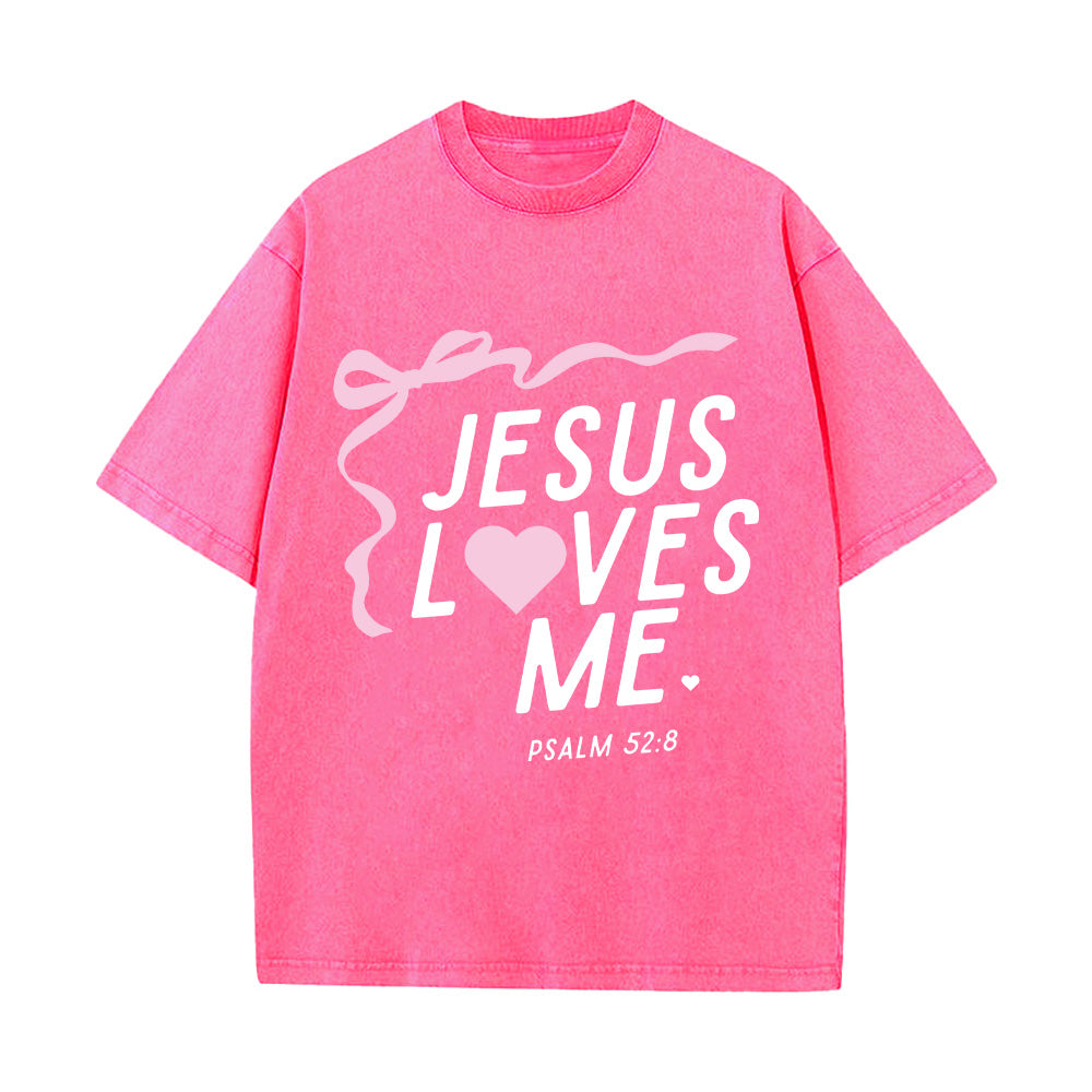 Jesus Loves Me Washed Unisex T-Shirt