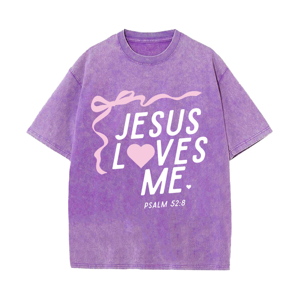 Jesus Loves Me Washed Unisex T-Shirt