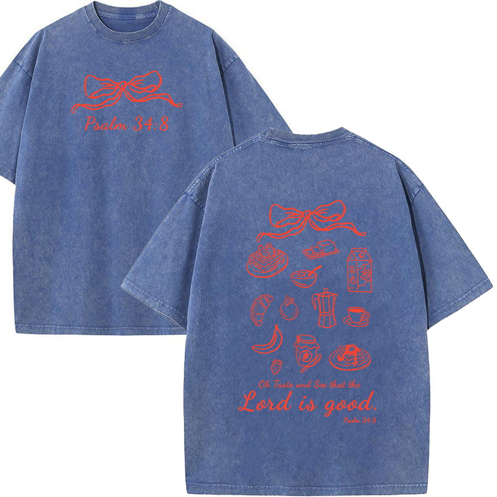 Taste and See the Lord is Good Christian Washed Unisex T-Shirt