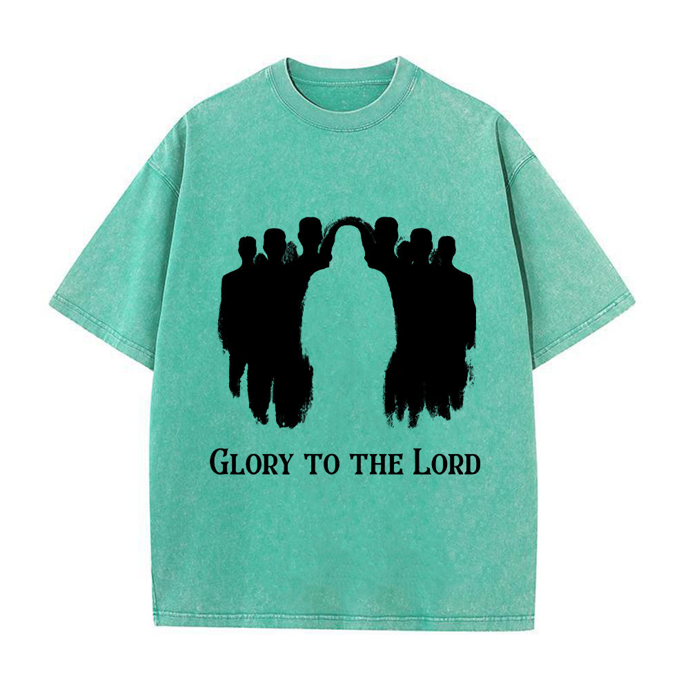 Glory To The Lord Unisex Washed T-Shirt