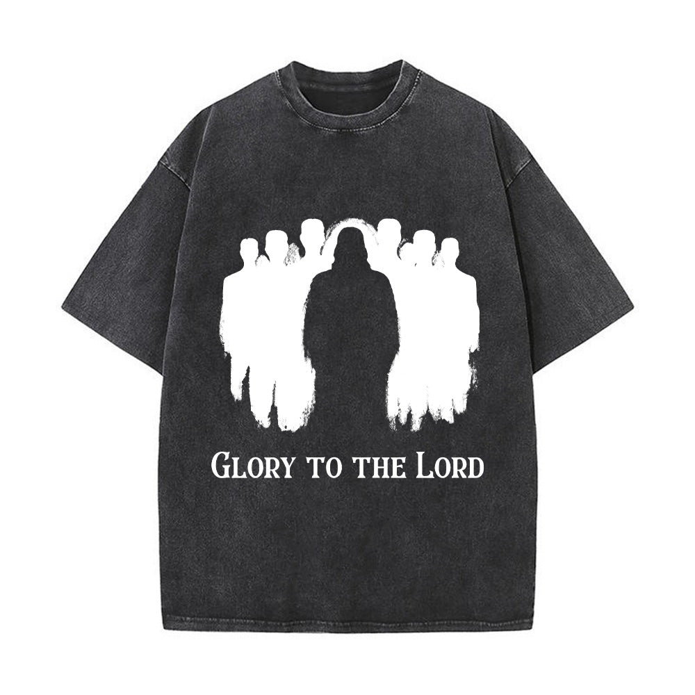 Glory To The Lord Unisex Washed T-Shirt