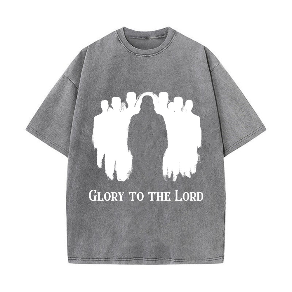 Glory To The Lord Unisex Washed T-Shirt