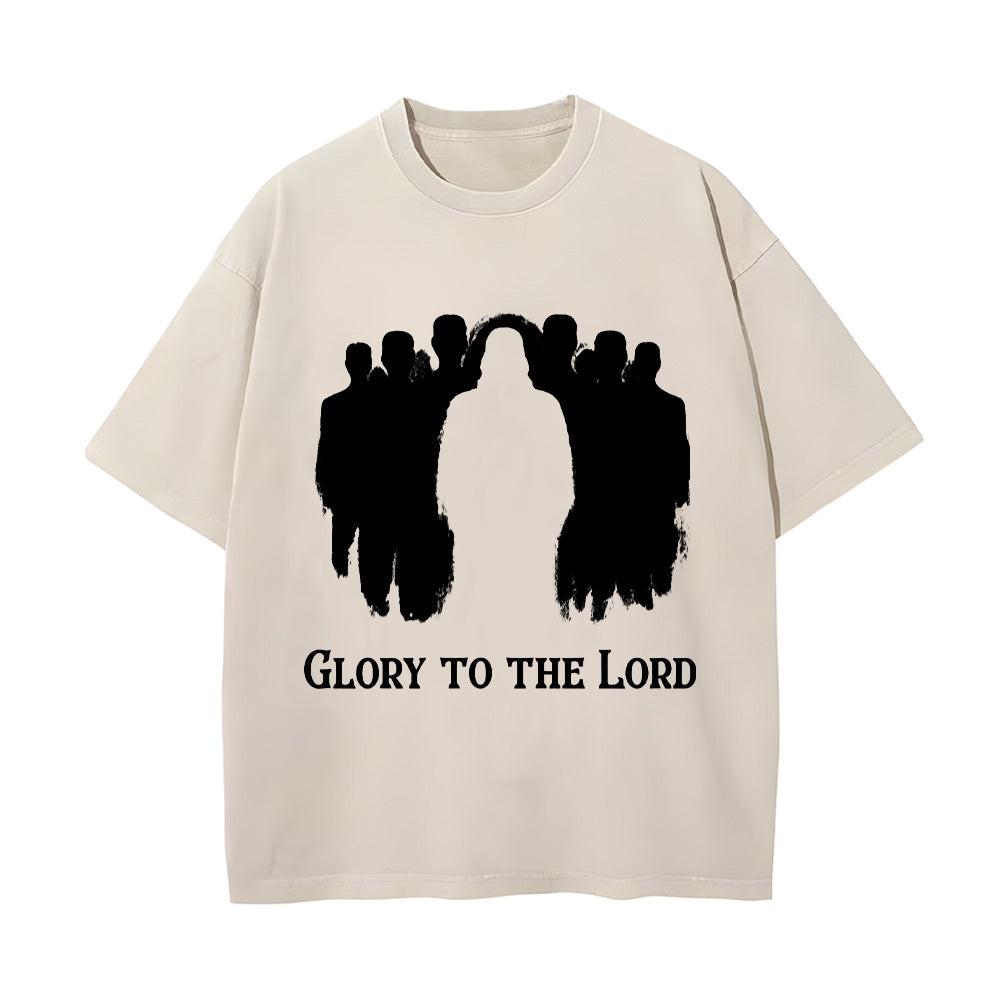 Glory To The Lord Unisex Washed T-Shirt