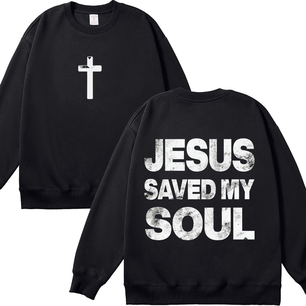 Jesus Saved My Soul Unisex Cotton Sweatshirt