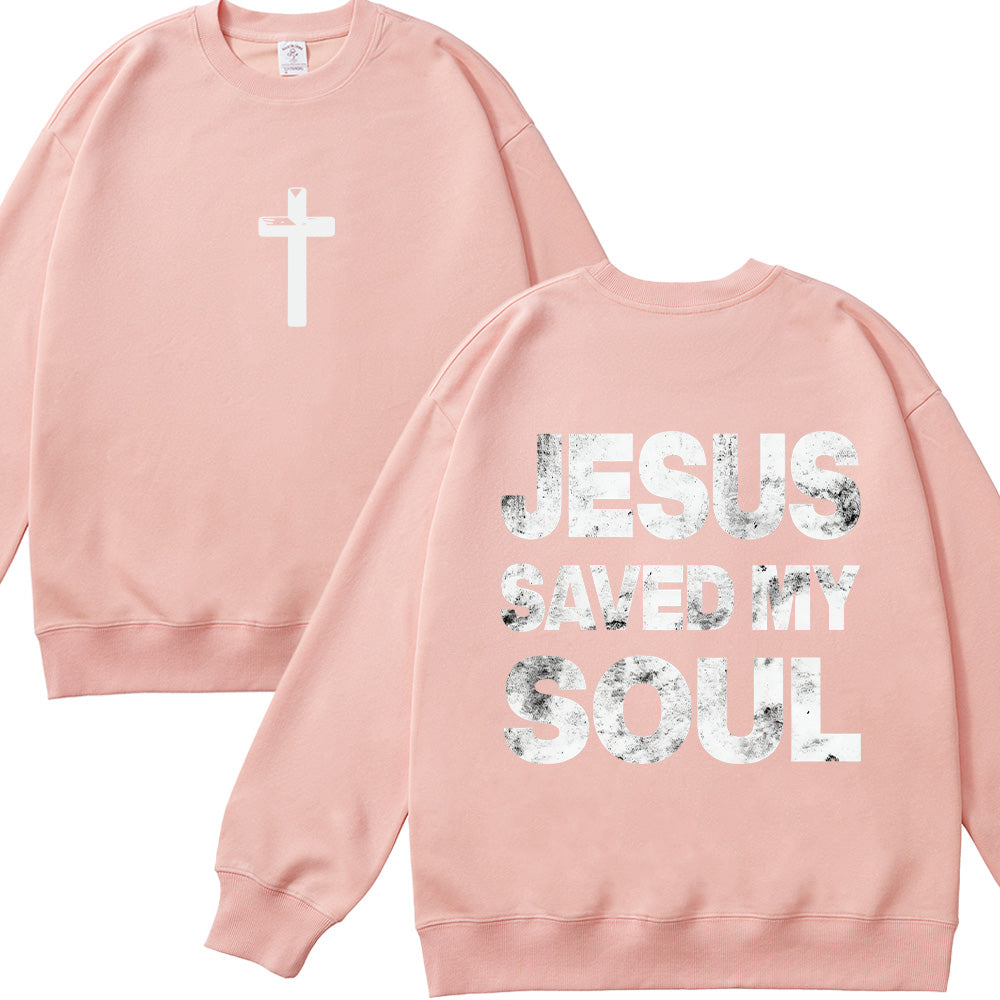 Jesus Saved My Soul Unisex Cotton Sweatshirt