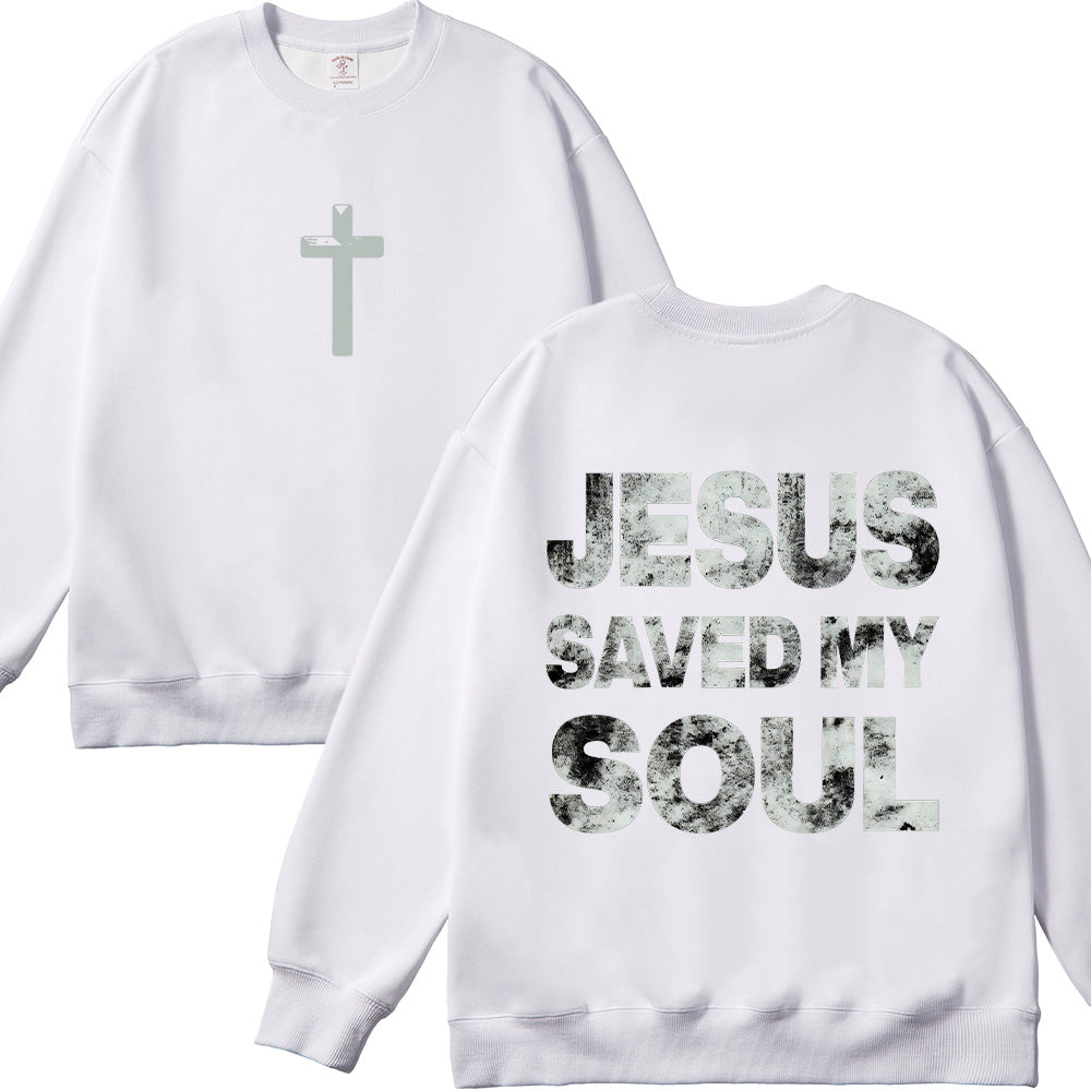 Jesus Saved My Soul Unisex Cotton Sweatshirt