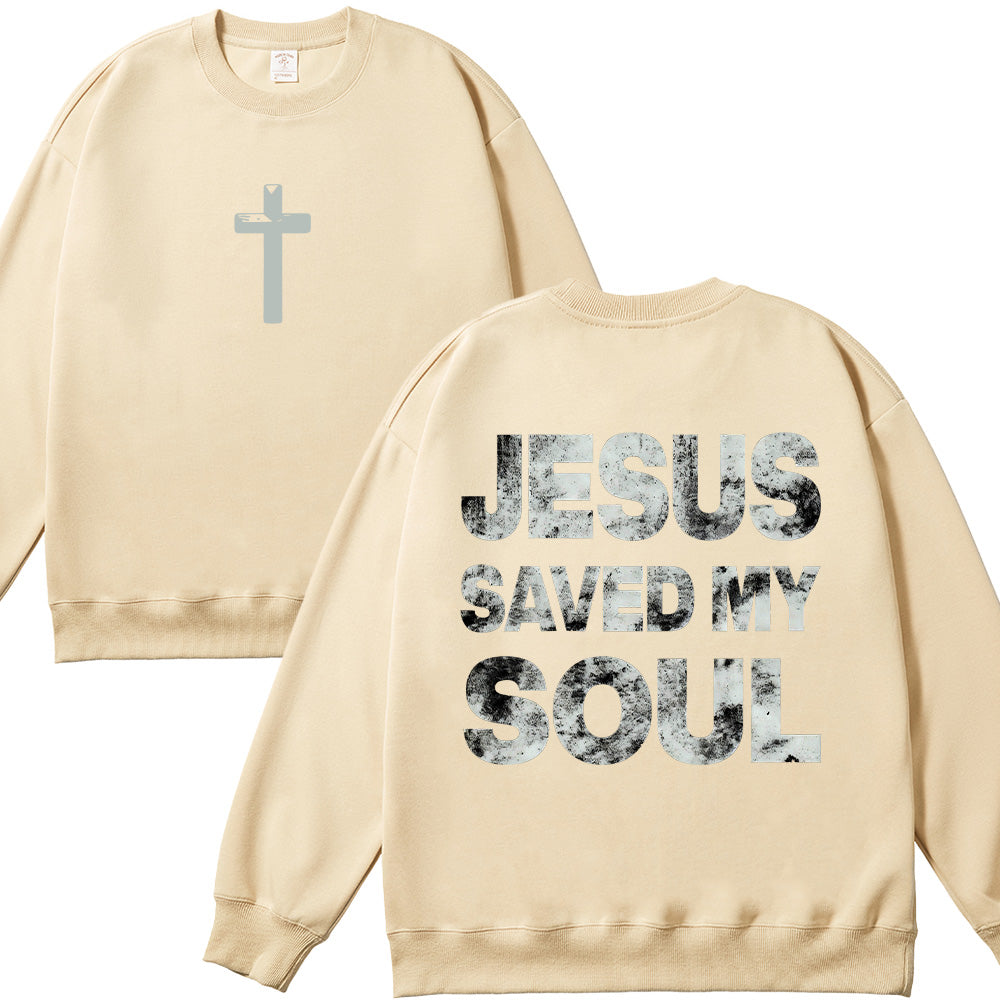 Jesus Saved My Soul Unisex Cotton Sweatshirt