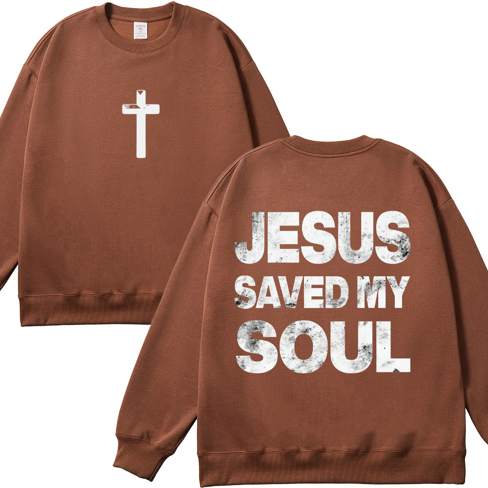 Jesus Saved My Soul Unisex Cotton Sweatshirt