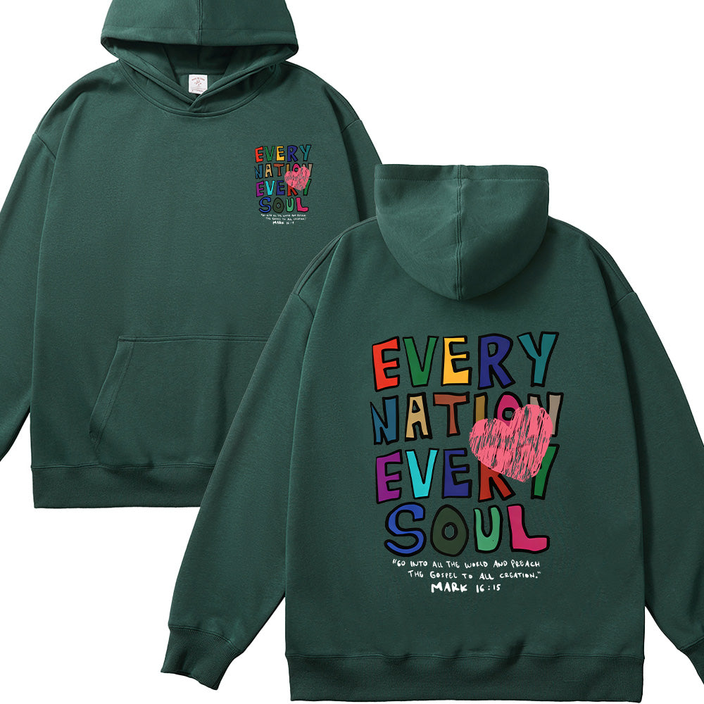 Every Nation Every Soul Christian Unisex Cotton Hoodie