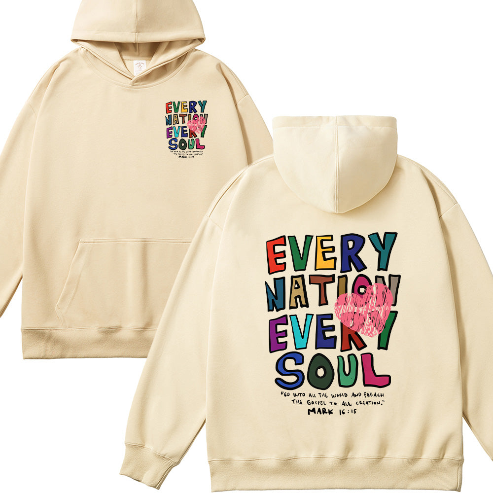 Every Nation Every Soul Christian Unisex Cotton Hoodie