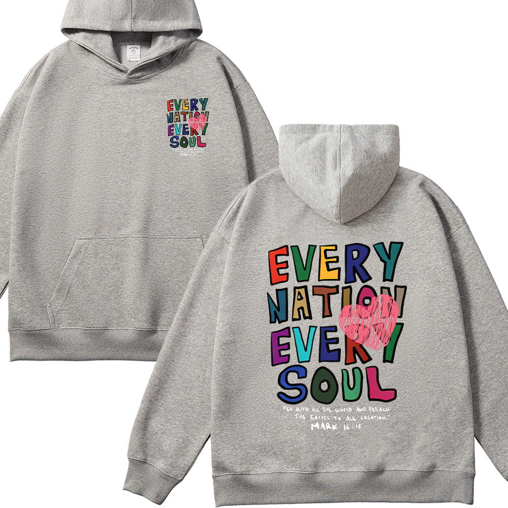 Every Nation Every Soul Christian Unisex Cotton Hoodie