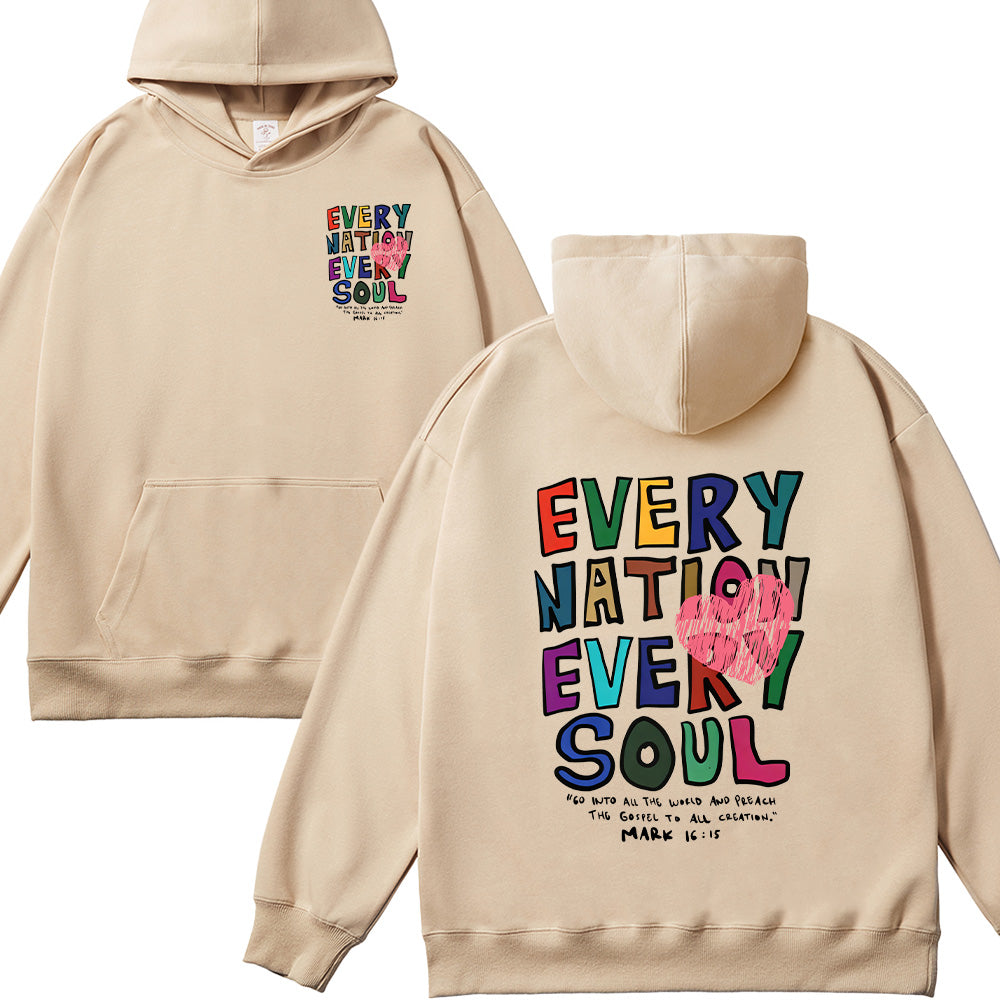 Every Nation Every Soul Christian Unisex Cotton Hoodie