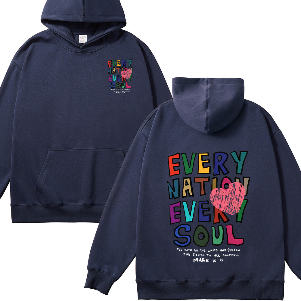 Every Nation Every Soul Christian Unisex Cotton Hoodie