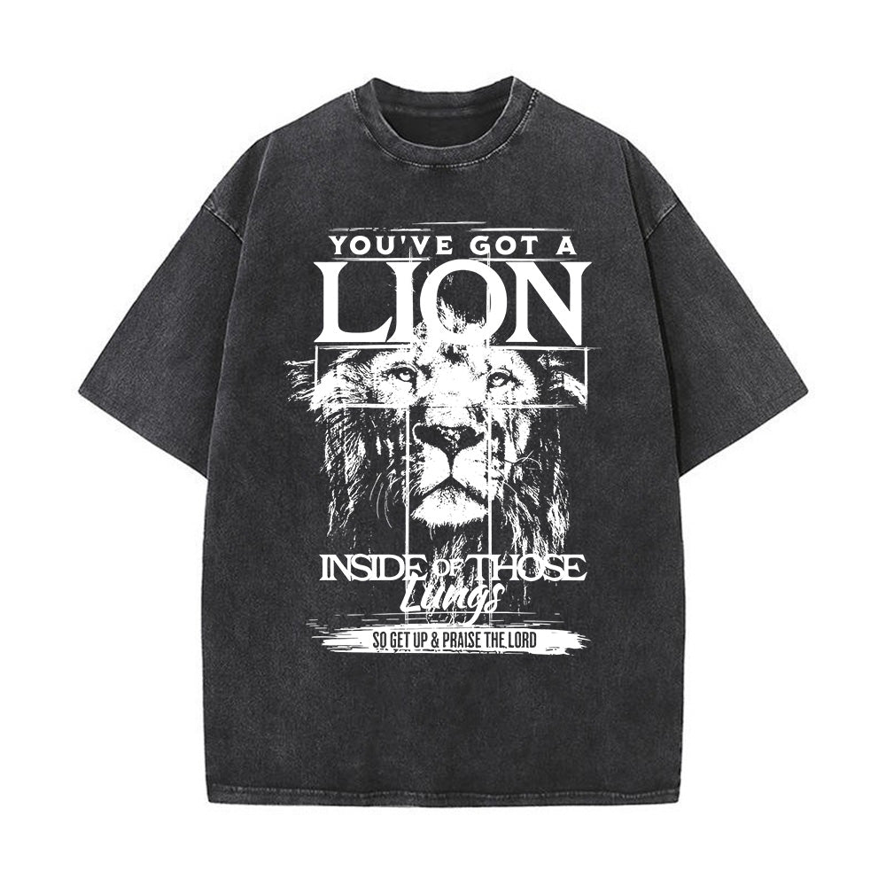 You've Got A Lion Unisex Washed T-Shirt