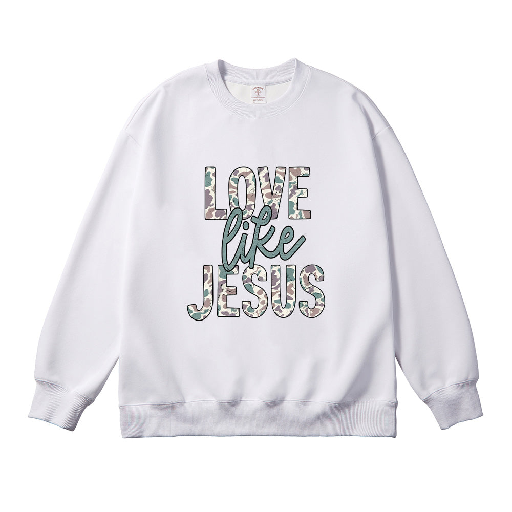 Love Like Jesus Christian Unisex Cotton Sweatshirt