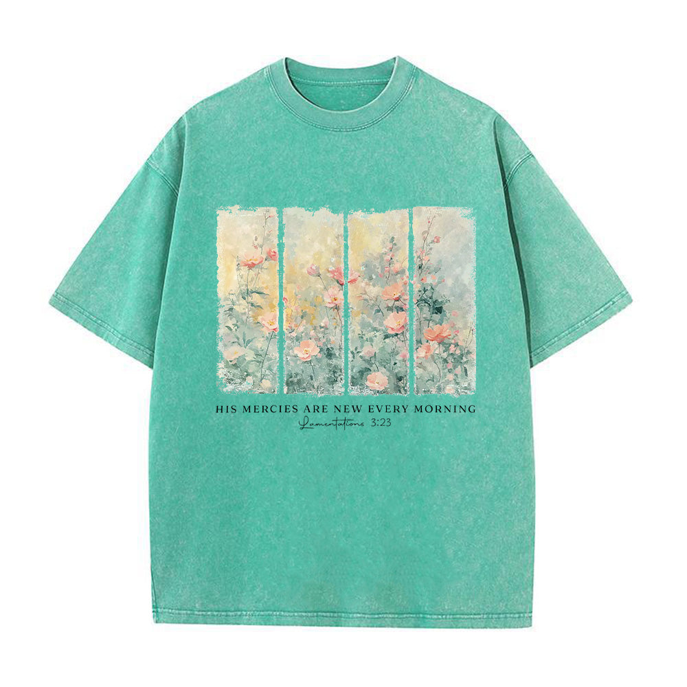 His Mercies Are New Every Morning Unisex Washed T-Shirt