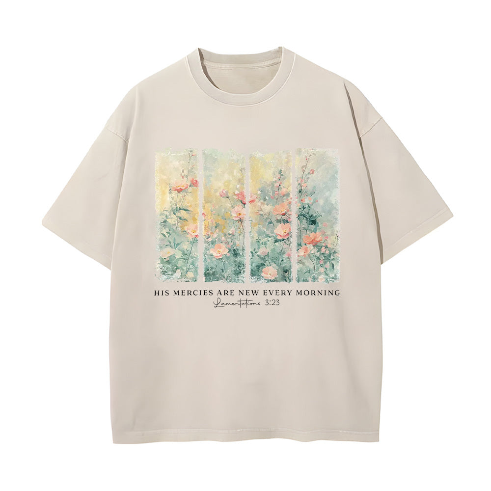 His Mercies Are New Every Morning Unisex Washed T-Shirt