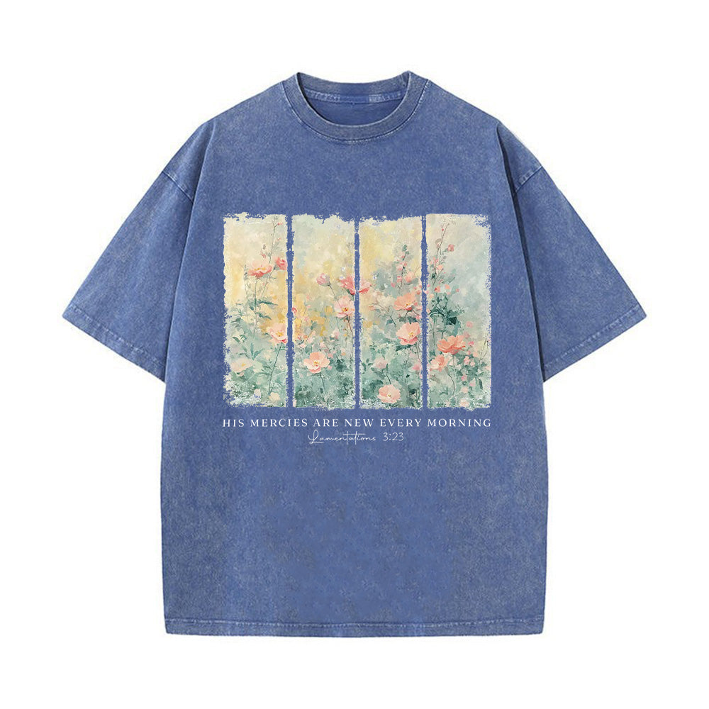 His Mercies Are New Every Morning Unisex Washed T-Shirt