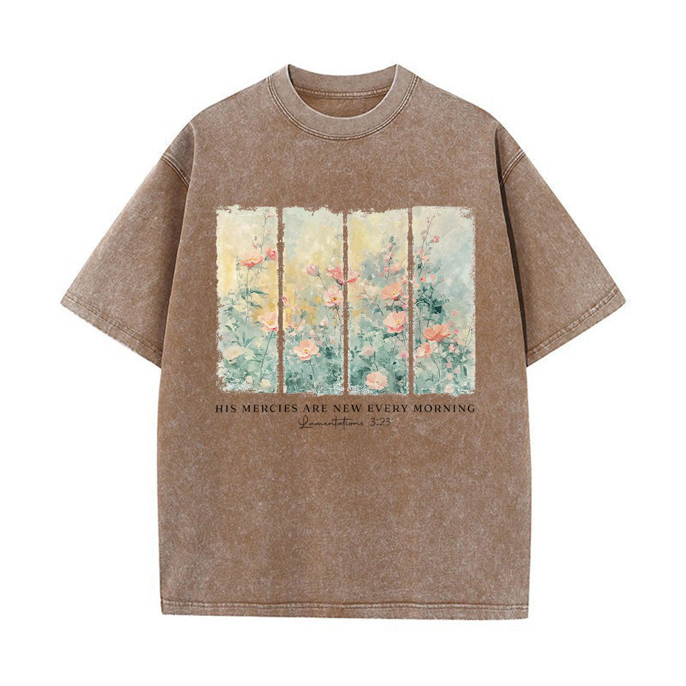 His Mercies Are New Every Morning Unisex Washed T-Shirt