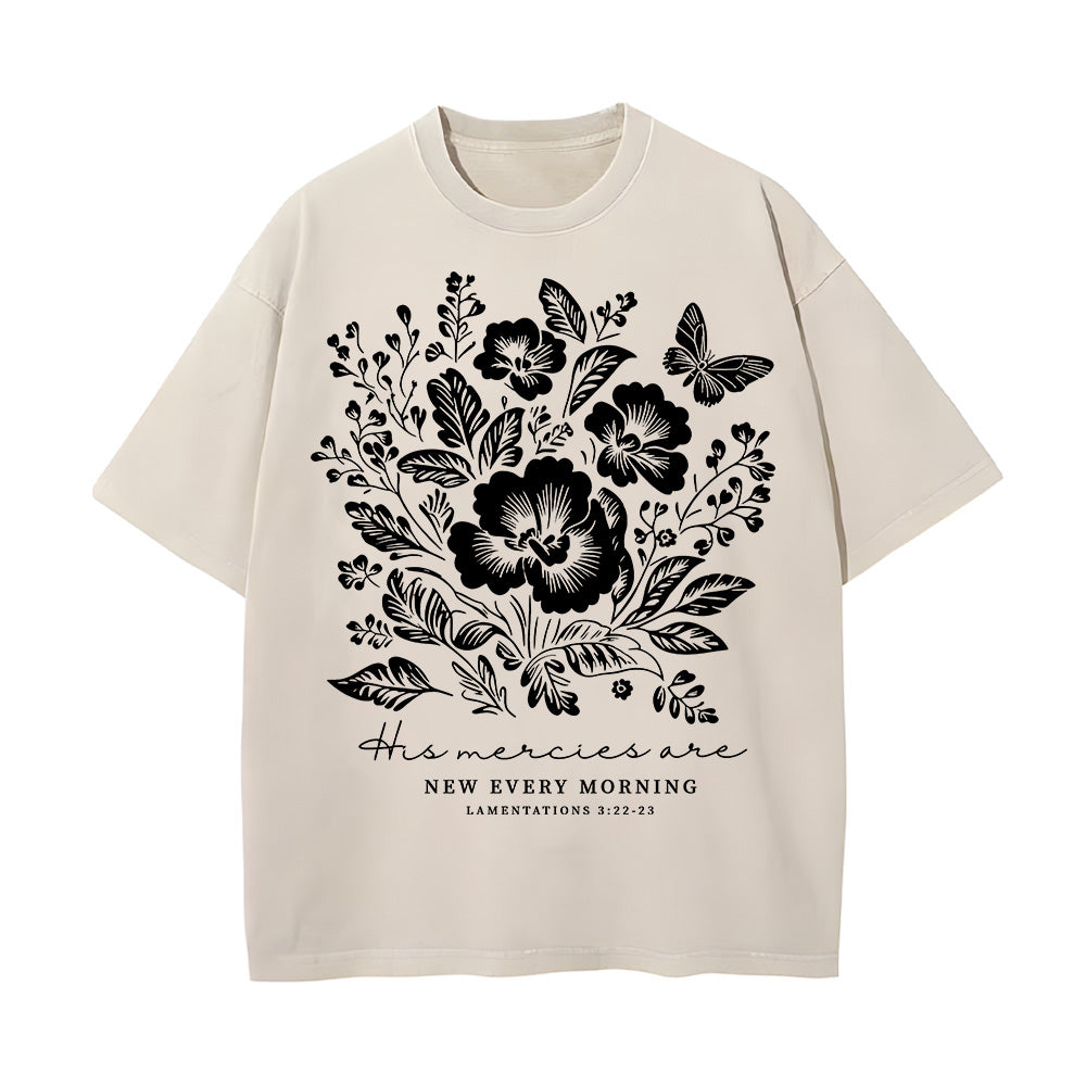 Fall Flowers Christian Unisex Washed T-Shirt