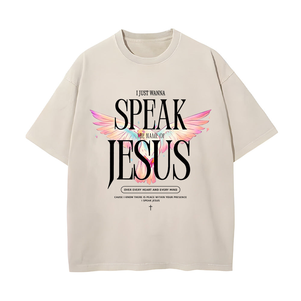 I Just Wanna Speak Jesus Unisex Washed T-Shirt