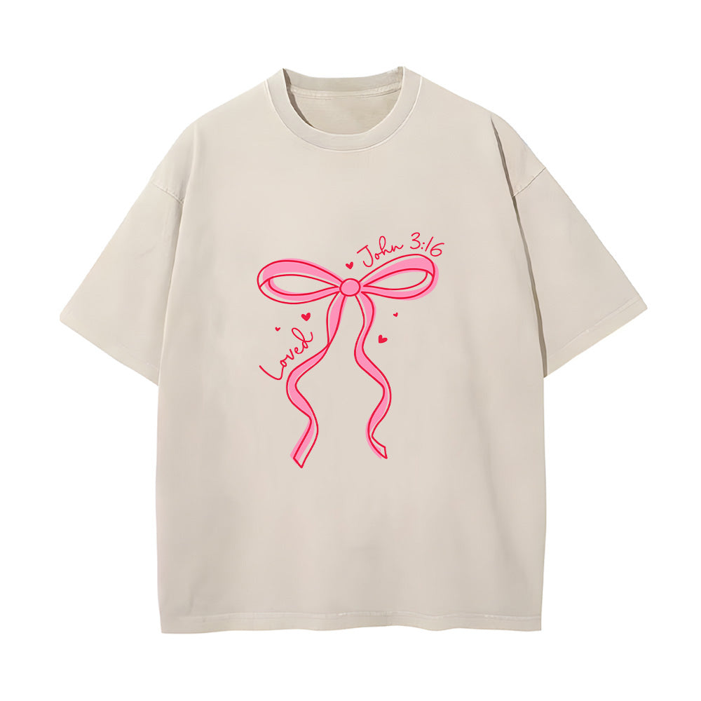 Loved John 3:16 Christian Unisex Washed T-Shirt