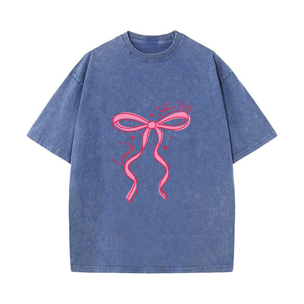 Loved John 3:16 Christian Unisex Washed T-Shirt