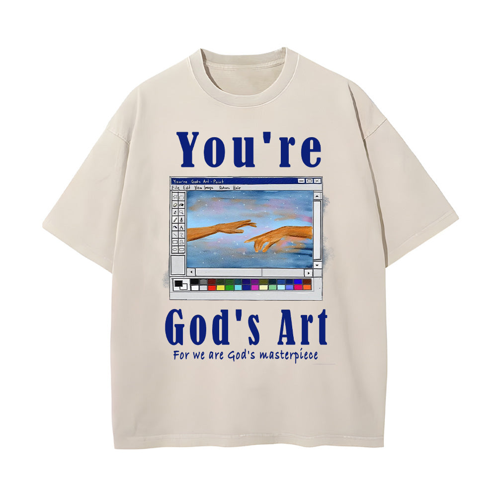 You're God's Art Christian Unisex Washed T-Shirt