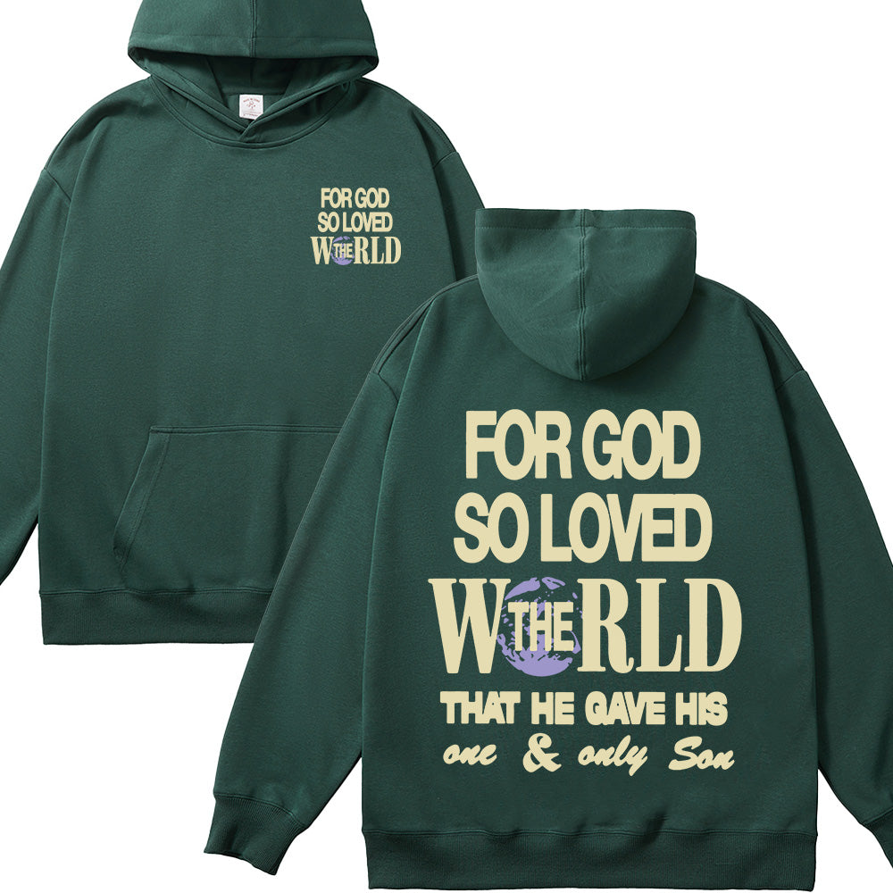 For God So Loved The World Unisex Cotton Hoodie