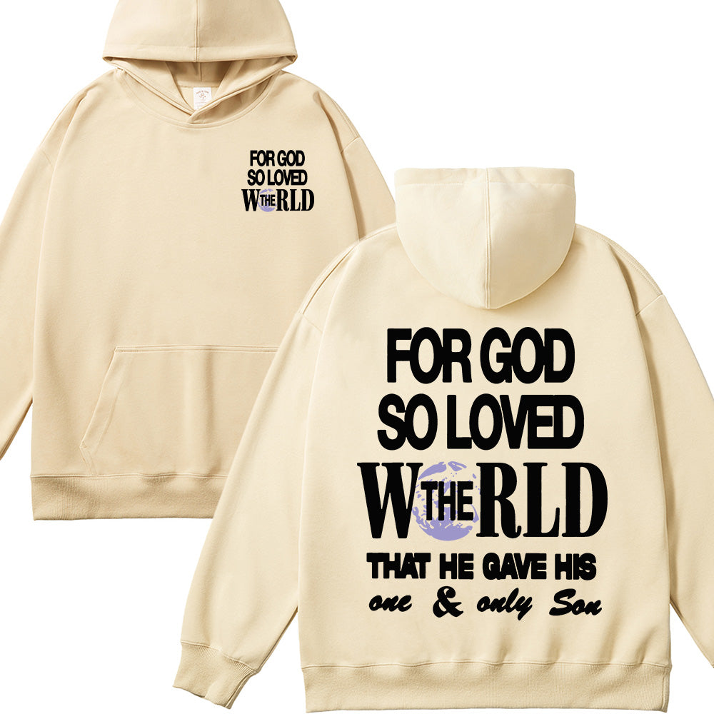 For God So Loved The World Unisex Cotton Hoodie