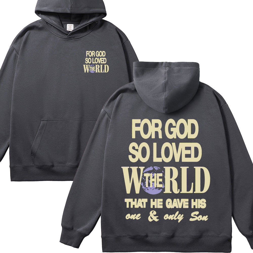 For God So Loved The World Unisex Cotton Hoodie
