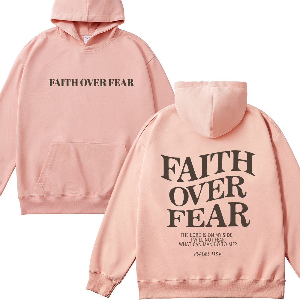 Faith Over Fear Christian Unisex Cotton Hoodie