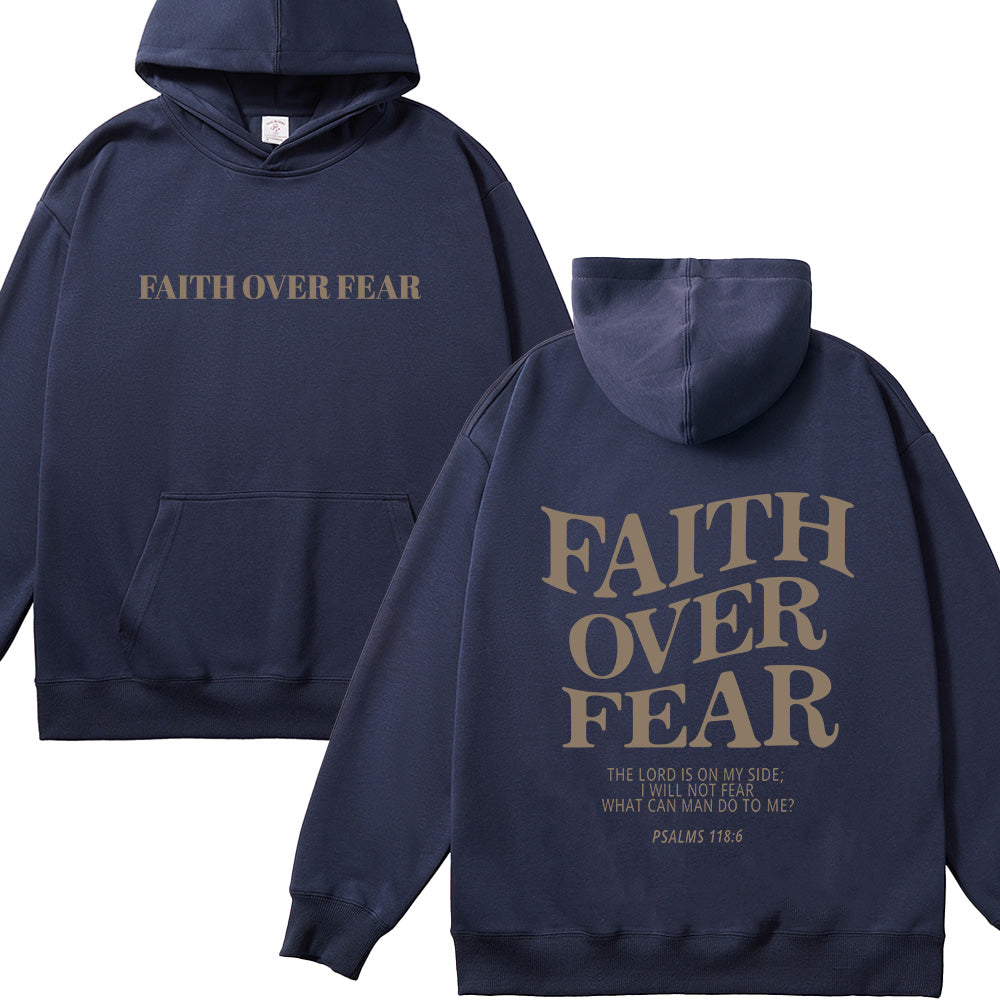Faith Over Fear Christian Unisex Cotton Hoodie