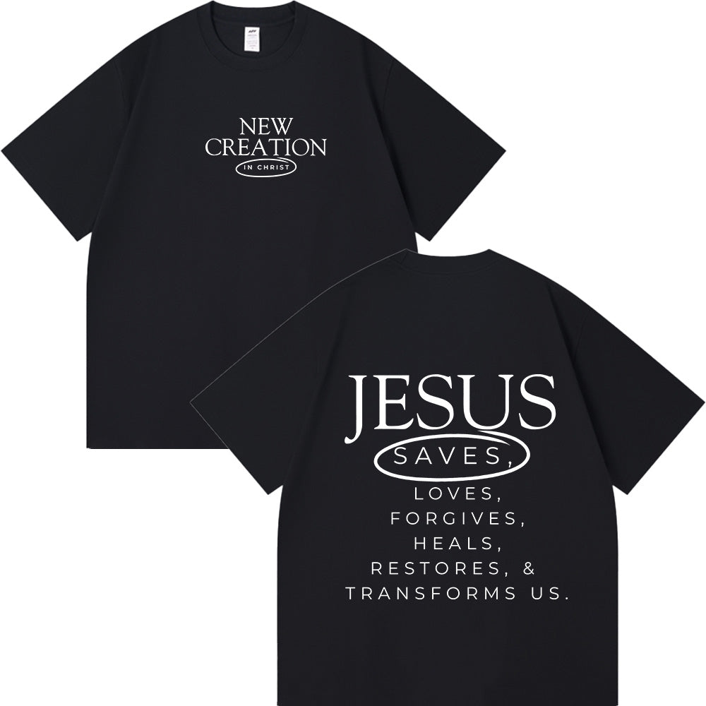 Jesus Saves Christian Unisex Cotton T-Shirt