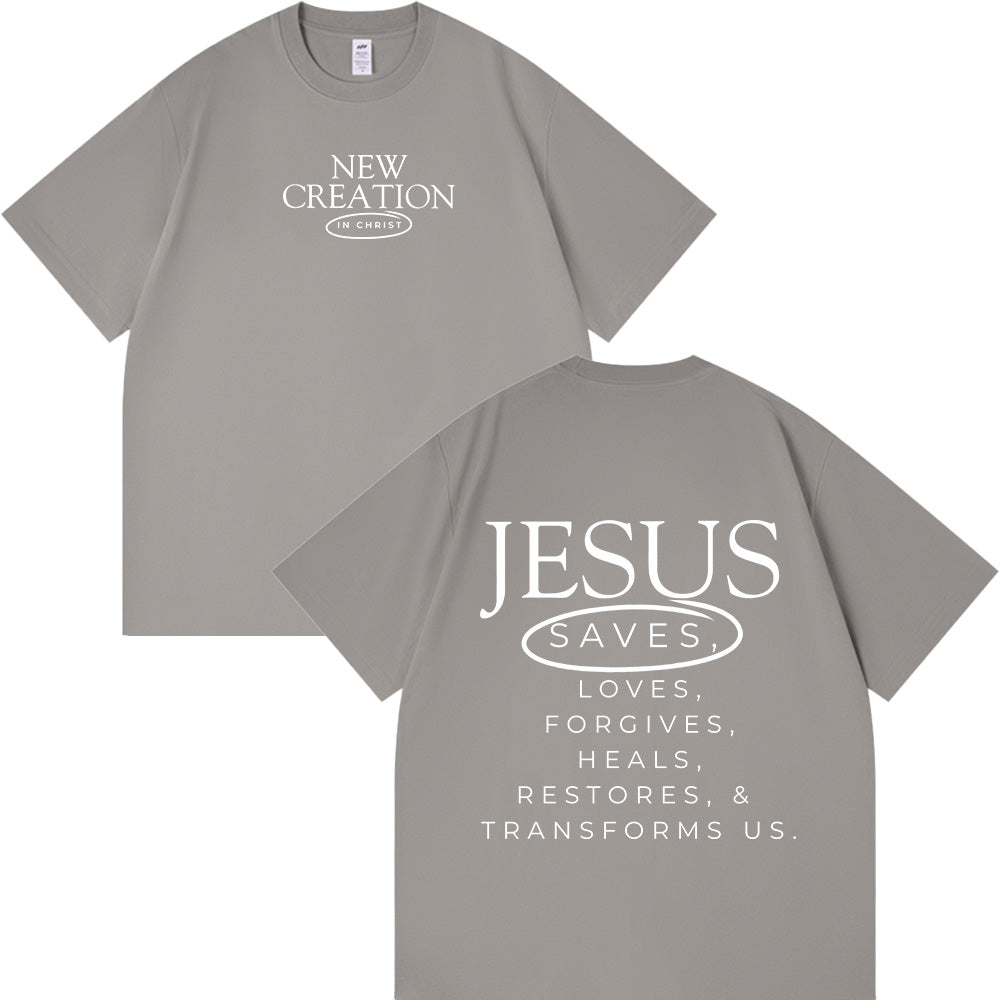 Jesus Saves Christian Unisex Cotton T-Shirt