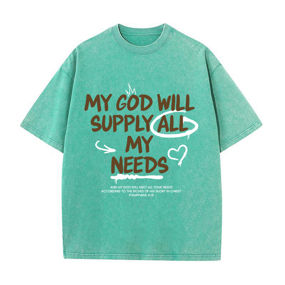 God Is All I Need Unisex Washed T-Shirt