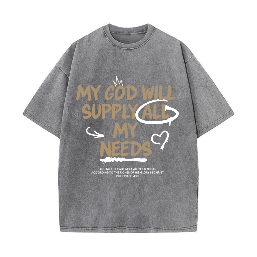 God Is All I Need Unisex Washed T-Shirt